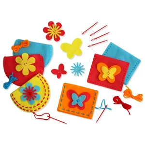 Educational Kids Sewing Toy Easy and Fun DIY Felt Purses Sewing Kit for Girls