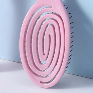 Diskon besar-besaran 5 warna kustom bantal plastik pegangan nyaman sikat rambut basah dan kering anti kusut - Product Image 5