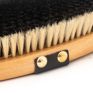 Brosse douce pour le corps en bois naturel avec poils de cheval, brosse pour le visage de cheval, logo personnalisé - Product Image 6