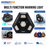 Luz Estroboscópica LED Recargable Magnética Multimodo Inalámbrica para Motocicleta y Camión, Luces Traseras de Advertencia