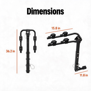 Portabici da gancio traino in acciaio per 2 <span class=keywords><strong>bici</strong></span>, pieghevole, con sistema anti-oscillazione, capacità 70 libbre, per ricevitore da 2 pollici, Classe III IV, per SUV e camion - Product Image 5
