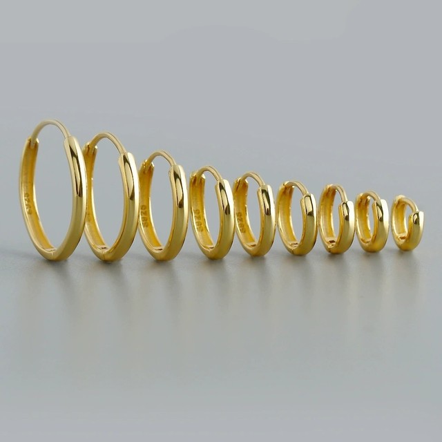 Fashion Jewelry Versatile 925 Sterling Silver Hoop Earring for Women 18K Gold Plated 925 Huggies Silver Earring Wholesale