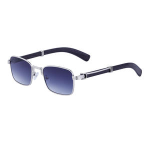 Lunettes de soleil rétro à monture métallique pour hommes, carrées, protection UV400, pour la conduite, couleur rouge, verres PC - Product Image 5