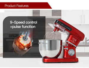 Batteur sur socle numérique Cheftronic A02P 10L - 2200W, 9 vitesses, écran tactile LED et fonction Pulse, <span class=keywords><strong>appareil</strong></span> de <span class=keywords><strong>cuisine</strong></span> professionnel - Product Image 4