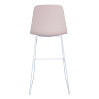 Tabouret de bar empilable commercial avec assise en PP et base en acier massif pour pub, restaurant, café