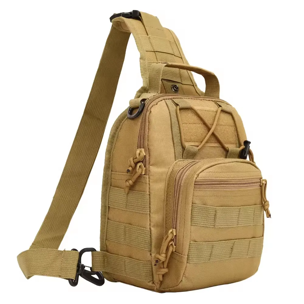 Sturdyarmor Adjustable Multifunction Outdoor Sling shoulder Molle Tool Pack Recon Kit Canvas Rig Tactical Chest Bag for Men