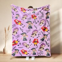Couverture en flanelle ChamXue, style coréen K-Pop, motif chasseurs de sorcières, couverture de sieste en flanelle, mignonne, quatre saisons, douce