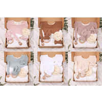Coffret Cadeau Naissance, Coffret Cadeau Baby Shower, Couverture à Pompons pour Bébé, Chaîne de Sucette, Combinaison Bébé, Anneau de Dentition Lapin, Coffret Cadeau de Naissance