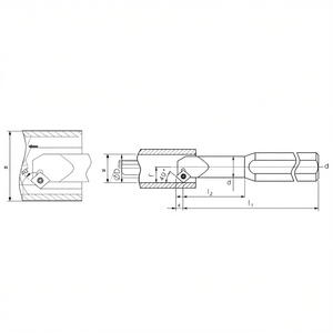 Internal Turning <b>Tool</b> R/L TA8078 Mini Positive Insert For Machining - Product Image 2