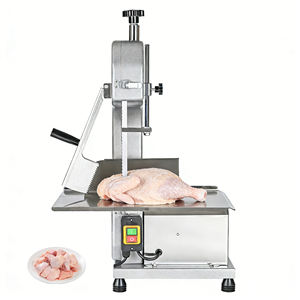 Sierra de cinta eléctrica de acero inoxidable de sobremesa para cortar huesos, carne, alimentos congelados, aves, pescado, cerdo y res - Product Image 2