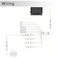 9 pouces AHD Quad écran partagé moniteur 4CH Vision nocturne étanche vue arrière système de caméra de recul pour camion RV véhicule surveillance