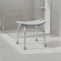 Rutschfester Duschstuhl für Senioren, Badezimmer-Set, Hocker aus Aluminium, höhenverstellbar, Pflegeprodukte für ältere Menschen