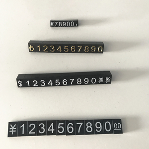 <span class=keywords><strong>Mini</strong></span> Đứng Miễn Phí Nhựa Giá Thẻ Giá Cubes Cho Hiển Thị Bán Lẻ Với Số Dập Nổi - Product Image 2