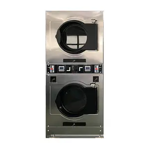 Kefalong学校病院商業全自動二層洗濯コイン洗濯機自動コイン式ドライヤー