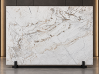 Dalles de marbre Bianco Oro pour îlots de cuisine, plans de travail de salle de bain, comptoirs de bar, escaliers, panneaux à motifs, dessus de table, carreaux de sol