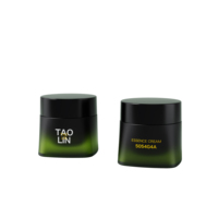 Flacon pompe carré en PETG Taolin pour soins de la peau, 15-150 ml, pour toner, huile essentielle, dentifrice, lotion, vert, personnalisable