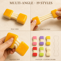 Jouet Squishy Gâteau de Riz Extensible en TPR à Remontée Lente, Anti-Stress à Tirer et à Presser pour Adultes et Adolescents, Cadeau Apaisant pour l'Anxiété