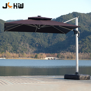 Solar LED al aire libre <span class=keywords><strong>Patio</strong></span> paraguas con soporte jardín restaurante helado publicidad sombrilla para hoteles - Product Image 5