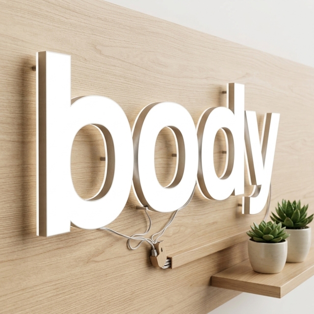 Factory Direct Supply LED Mini Illuminated Letters Signboard Custom Logo Indoor/Outdoor Use IP65 Weather Resistance Stainless