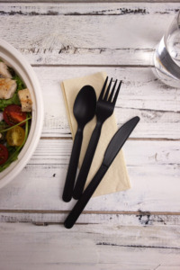 Đồ dùng ăn một lần làm từ CPLA phân hủy sinh học, không dùng nhựa, thân thiện với môi trường, gồm dao, dĩa, thìa, nhiều kích cỡ khác nhau - Product Image 2