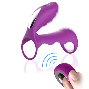 Anillo Vibrador de Silicona Recargable con Control Remoto para Agrandamiento del Pene, Juguete Sexual Electrónico para Parejas, Éxito de Ventas en Amazon - Product Image 1