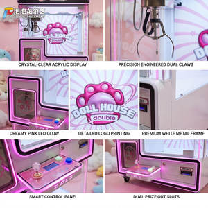 Máquina de garras recreativa operada con monedas, atrapa premios con joystick e iluminación LED - Product Image 3