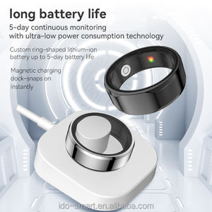 แหวนอัจฉริยะ2025ตัวติดตามการออกกำลังกาย5ATM น้ำหนักเบาควบคุมด้วยท่าทางไทเทเนียมอัลลอยหลายขนาด iOS & Android - Product Image 4