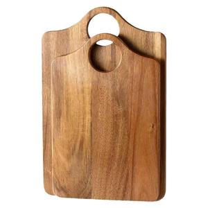 เขียงไม้อะคาเซียสำหรับหั่นพิซซ่าขนมปังผลไม้ถาดซูชิอุปกรณ์สำหรับใช้ในครัวกันลื่นที่แขวนได้ - Product Image 5