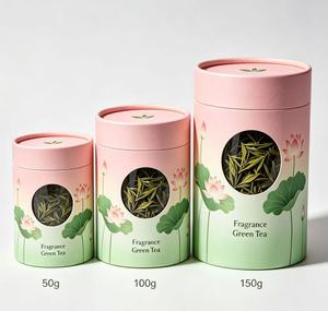 บรรจุภัณฑ์ชาแบบรีไซเคิลสำหรับชาแบบใบหลวม กล่องกระดาษทรงกระบอก บรรจุภัณฑ์กล่องกระดาษหรูหราแบบกำหนดเอง ภาชนะบรรจุอาหารเกรดอาหาร - Product Image 2