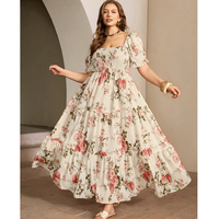 Robe longue plissée personnalisée pour femme, style décontracté d'été, coupe trapèze à volants, 100 % rayonne viscose, robe de plage maxi
