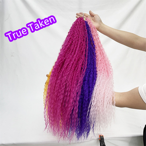 <span class=keywords><strong>Monica</strong></span> onda ariel cheveux de cricket crochet boho brésilien bohème synthétique droite tressage queue de cheval bouclés ariel extensions de cheveux - Product Image 4