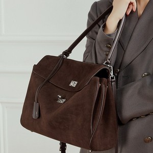 Sac fourre-tout Rodeo pour femme en cuir véritable, cuir de vachette givré, sensation haut de gamme, grande capacité, bandoulière, motif uni tendance - Product Image 5