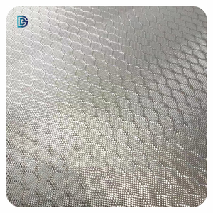 Tissu Jacquard en Fiber <span class=keywords><strong>de</strong></span> <span class=keywords><strong>verre</strong></span>, <span class=keywords><strong>motif</strong></span> nid d'abeille hexagonal argenté, tissu en Fiber <span class=keywords><strong>de</strong></span> <span class=keywords><strong>verre</strong></span> galvanisée - Product Image 3