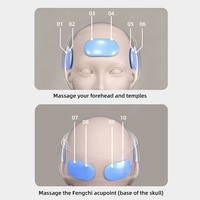 Masseur intégré tête et yeux, outil de massage de la tête, produit électrique chauffant à pression d'air vibrant, casque pour le cuir chevelu