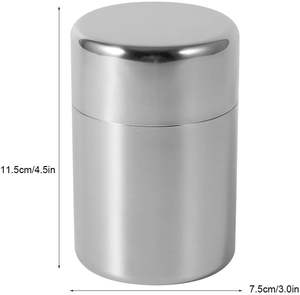 Airtight Double Lids Spices <b>Storage</b> Double Seal Stainless Steel Tea Tin Canister Can - Product Image 3