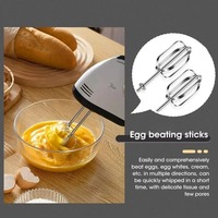 Batteur à œufs électrique portatif, mini-mélangeur automatique à 7 vitesses pour blancs d'œufs et crème, avec prise EU/US, outil de cuisine domestique