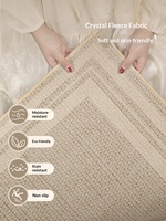Tapis de salon 2025 Nouveau pour la maison, canapé, table basse, chambre à coucher, imperméable, sans lavage, effaçable, antidérapant, impression numérique, crème