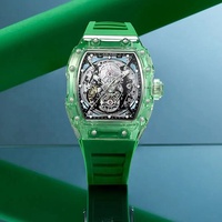 Montre mécanique AILANG pour homme, style sport, squelette, tonneau, transparente, automatique, étanche 3ATM, personnalisable
