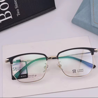 Gafas Vintage de alta calidad, nuevo modelo, monturas de gafas de titanio con almohadilla nasal blanca para personalización al por mayor