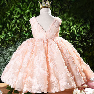 Vestidos Elegantes Color Rosa Pálido para Niñas, Vestidos de Fiesta de Cumpleaños para Adolescentes 2021 - Product Image 4
