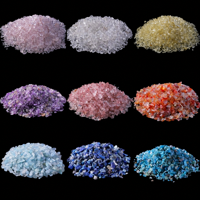Fournisseur d'usine : Copeaux de cristal naturels mélangés en vrac, gravier de pierres précieuses sculptées, pierres de guérison en quartz multicolores pour la décoration DIY à domicile