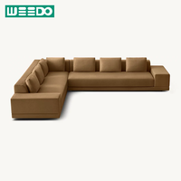 Ensemble de canapés Chesterfield modernes de luxe, cadre en bois massif, canapé-lit modulaire, rembourrage en éponge capitonné, revêtement en lin, confortable pour appartement et hôtel