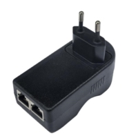 Adaptador PoE RJ45 con Certificación CE, 100-240 Vca a 24 V 1 A, 48 V 0.5 A, Inyector Gigabit PoE para Cámara Inalámbrica, Switch de Red, AP