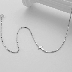 <strong>Stainless</strong> <strong>Steel</strong> Gold Plated Christian Trendy Cross Pendant Necklace with Link Chain Women's Wholesale <strong>Jewelry</strong> - Product Image 3