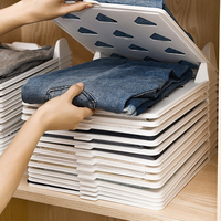 Planche de rangement pliable pour vêtements, empilable, pour jeans, pulls, t-shirts, organisateur de garde-robe, pliable multifonctionnel en plastique