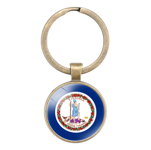 Alta calidad Dakota del Sur DE LOS EE. UU. Bandera Llavero Colgante Tiempo Piedra preciosa Llavero Colgante - Product Image 6