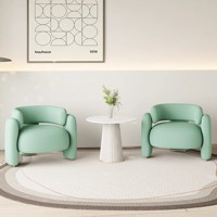 Canapé simple moderne de luxe, durable et doux pour balcon, fauteuil inclinable incurvé pour réception d'hôtel, salon de villégiature, salon