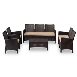 Commercial Grade 4 Piece Outdoor Wicker Rattan <b>Patio</b> Conversation Set with Thick Removable Cushions for Garden Backyard Deck - Product Image 1