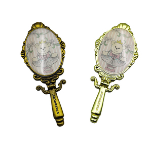 Espejo de Mano Plegable de Aleación de Zinc de Alta Calidad, Estilo Vintage, Espejo Personalizado con Logotipo - Product Image 2