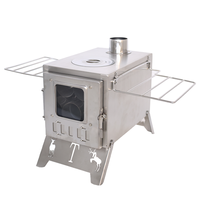 Poêle à bois en acier inoxydable Luling ZM3020B - Poêle de camping portable pour l'extérieur, barbecue pliable pour pique-nique